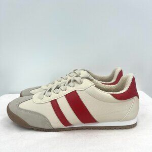 New Dolce Vita Rascal White Red Retro Sneakers Women's 8.5